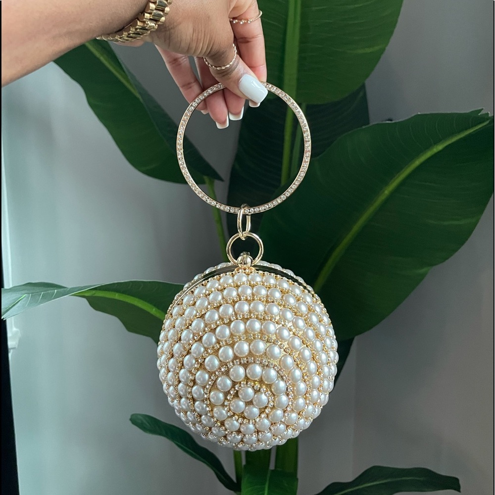 Diamonds and pearls ball clutch